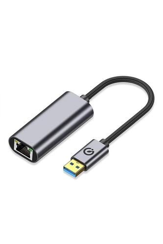 QG03 USB-A to RJ45 USB 3.0 Ethernet Dönüştürücü Kablo 1000Mbps 22cm