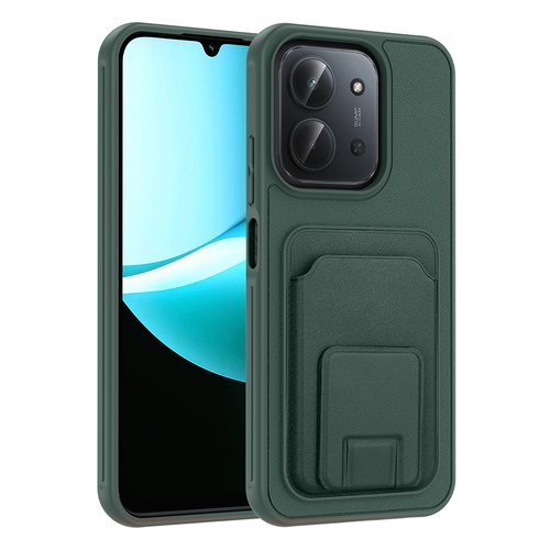 Redmi 15C Kılıf Kartlıklı Manyetik Standlı PU Deri Görünümlü Lüx Kapak