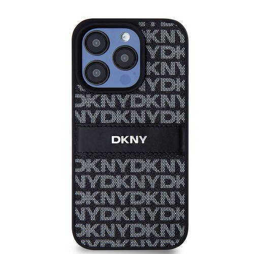 Apple iPhone 15 Pro Kılıf DKNY Orjinal Lisanslı 3D Yazılı Repeat Texture Pattern Kapak