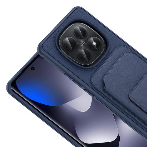 Redmi Note 15 4G Kılıf Kartlıklı Manyetik Standlı PU Deri Görünümlü Lüx Kapak