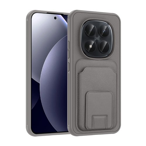 Redmi Note 15 Pro Kılıf Kartlıklı Manyetik Standlı PU Deri Görünümlü Lüx Kapak