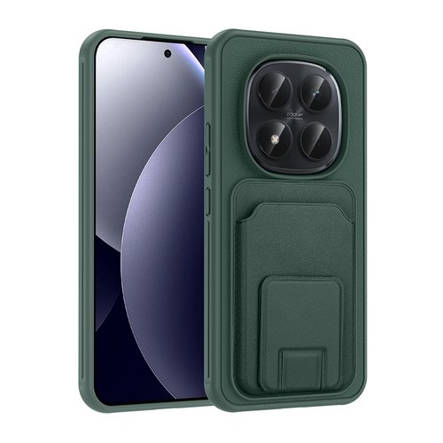 Redmi Note 15 Pro Plus Kılıf Kartlıklı Manyetik Standlı PU Deri Görünümlü Lüx Kapak