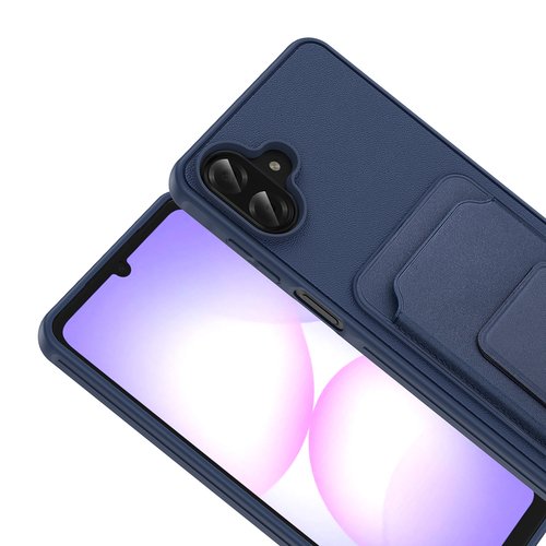 Galaxy A07 Kılıf Kartlıklı Manyetik Standlı PU Deri Görünümlü Lüx Kapak