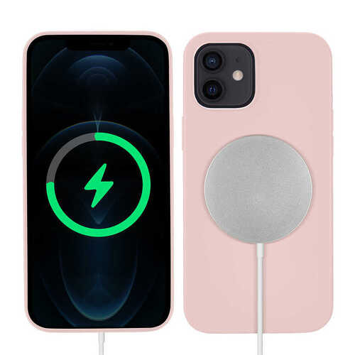 iPhone 12 Mini Kılıf Silksafe Wireless Kadife İç Yüzey Silikon