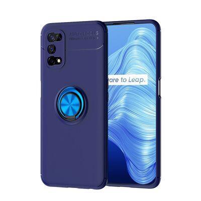 Realme 7 Pro Kılıf Zore Yüzük Standlı Ravel Silikon