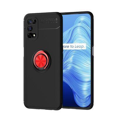 Realme 7 Pro Kılıf Zore Yüzük Standlı Ravel Silikon