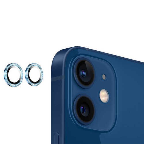 iPhone 12 Mini Kamera Lens Koruyucu Taşlı Tasarım