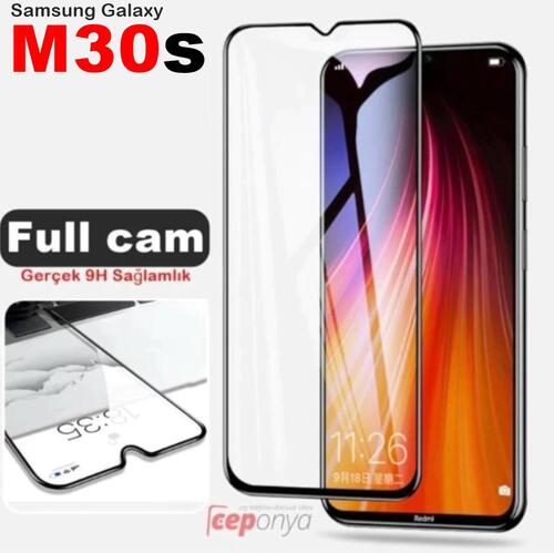 Galaxy M30S Ekran Koruyucu Ekranı Tam Kaplayan Kenarları Kırılmaya Dayanıklı Cam Koruyucu
