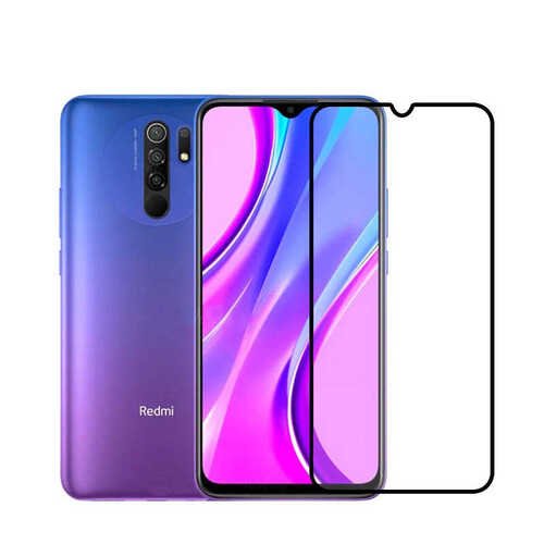 Redmi 9 Ekran Koruyucu Ekranı Tam Kaplayan Kenarları Kırılmaya Dayanıklı Cam Koruyucu