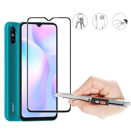 Redmi 9A Ekran Koruyucu Ekranı Tam Kaplayan Kenarları Kırılmaya Dayanıklı Cam Koruyucu