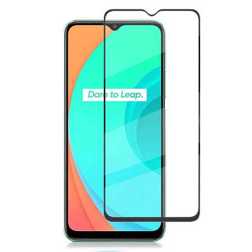 Realme C11 Ekran Koruyucu Ekranı Tam Kaplayan Kenarları Kırılmaya Dayanıklı Cam Koruyucu