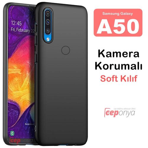 Samsung Galaxy A50 Kamera Korumalı Soft Silikon Kılıf