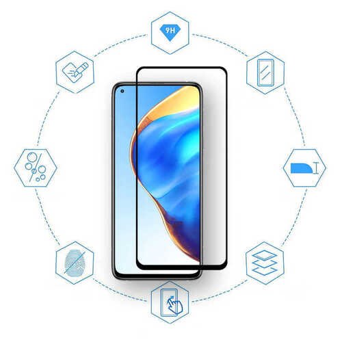 Xiaomi Mi 10T 5G Ekran Koruyucu Ekranı Tam Kaplayan Kenarları Kırılmaya Dayanıklı Cam Koruyucu