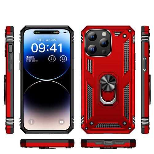 Apple iPhone 15 Pro Kılıf Yüzüklü Standlı Manyetikli Armor Zırh