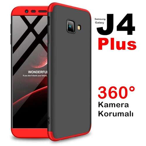 Samsung Galaxy J4 Plus Kamera Korumalı 360 Tam Koruma Kılıf