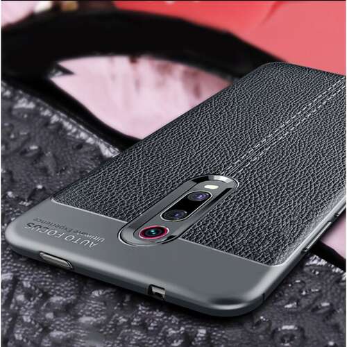 Redmi K20 K20 Pro Deri Görünümlü Kamera Korumalı Silikon Kılıf