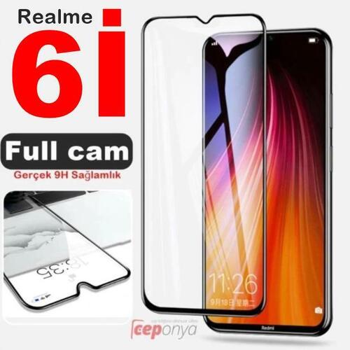 Realme 6İ Zore Kenarları Kırılmaya Dayanıklı Cam Ekran Koruyucu