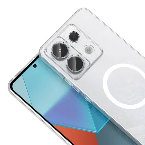 Redmi Note 13 Pro 4G Kılıf Kamera Korumalı MagSafe Şarj Özellikli Lüx Şeffaf London Silikon Kapak