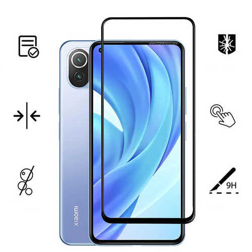 Mi 11 Lite Ekran Koruyucu Ekranı Tam Kaplayan Kenarları Kırılmaya Dayanıklı Cam Koruyucu