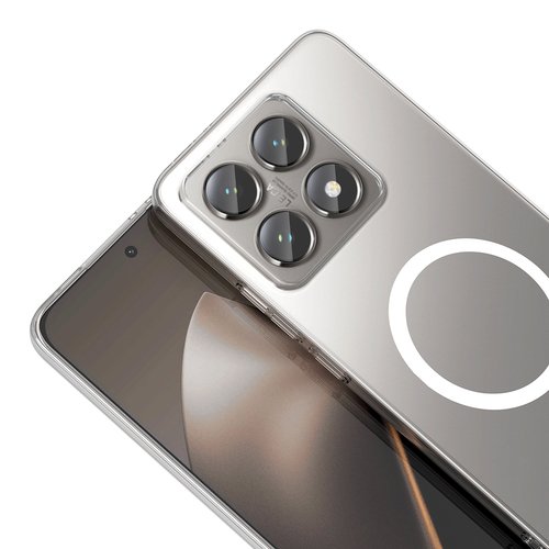 Xiaomi 14T Pro Kılıf Kamera Korumalı MagSafe Şarj Özellikli Lüx Şeffaf London Silikon Kapak