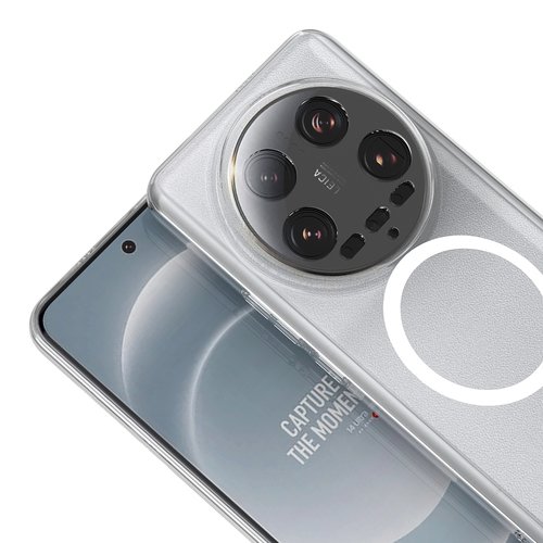 Xiaomi Mi 14 Ultra Kılıf Kamera Korumalı MagSafe Şarj Özellikli Lüx Şeffaf London Silikon Kapak