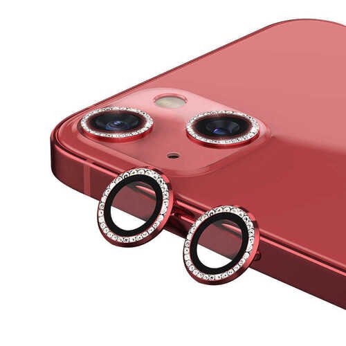 iPhone 13 Kamera Lens Koruyucu Taşlı Tasarım