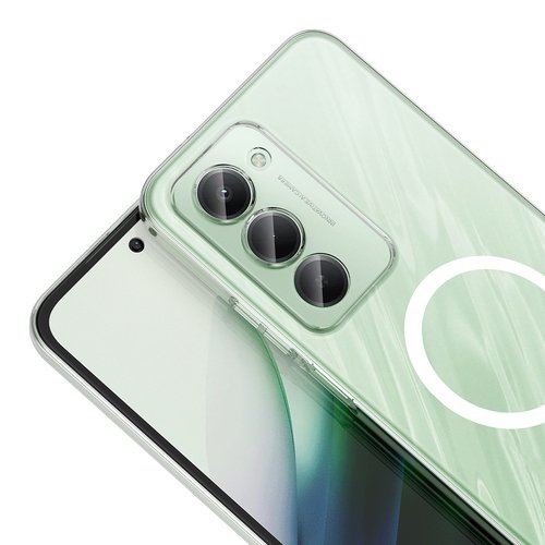 Redmi 15 Kılıf Kamera Korumalı MagSafe Şarj Özellikli Lüx Şeffaf London Silikon Kapak