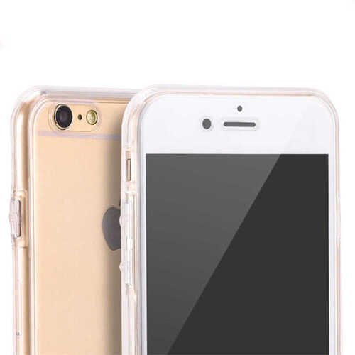 Apple iPhone 8 Kılıf 360 Tam Koruma Şeffaf Silikon