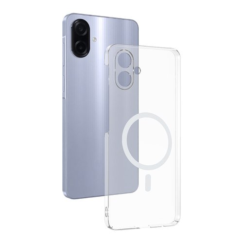 Galaxy A07 Kılıf Kamera Korumalı MagSafe Şarj Özellikli Lüx Şeffaf London Silikon Kapak