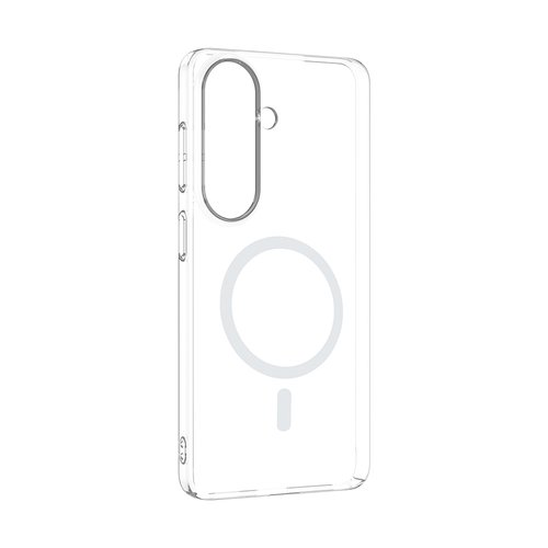 Galaxy S24 FE Kılıf Kamera Korumalı MagSafe Şarj Özellikli Lüx Şeffaf London Silikon Kapak