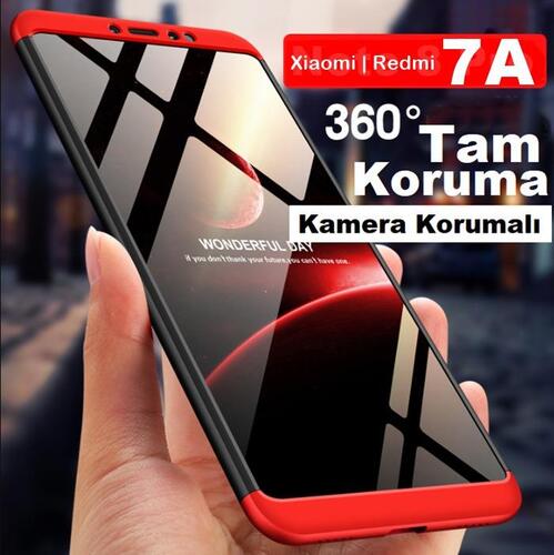 Xiaomi Redmi 7A Zore Kamera Korumalı 360 Tam Koruma Ays Kılıf