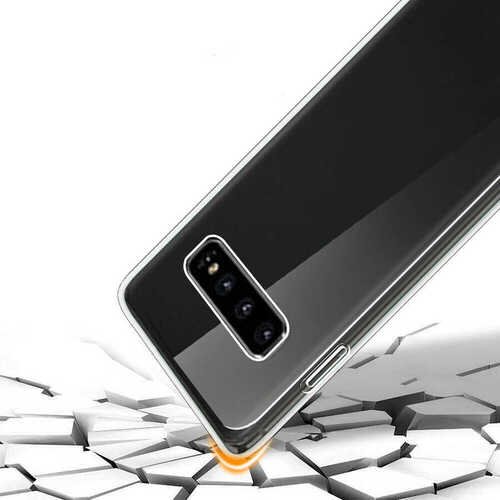 Galaxy S10 Kılıf 360 Tam Koruma Şeffaf Silikon