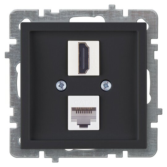 Touran / Alegra Siyah HDMI (Jaklı)+DATA Priz CAT6 RJ45