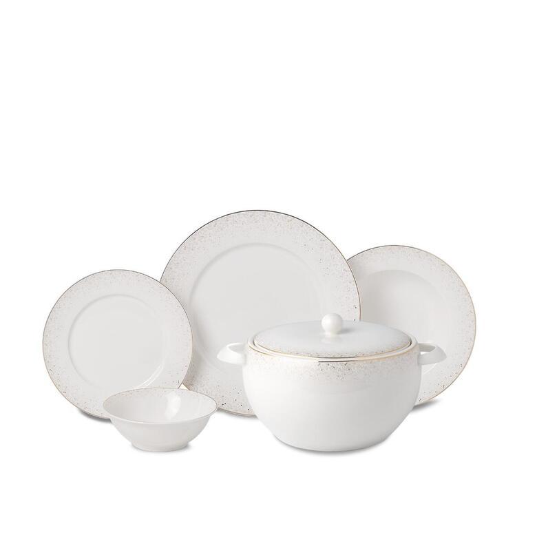 KORKMAZ A8364 PERLA COLL 60 P YUVARLAK YEMEK TAKIMI