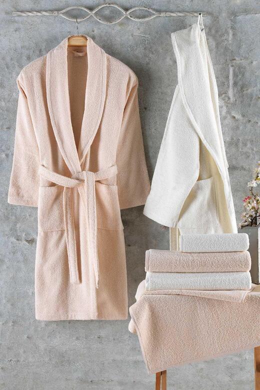 ELART NATUREL BORNOZ AİLE SETİ CAPPUCCİNO 6LI