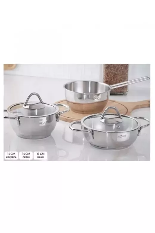 ACAR 17155 KARAT SİERA 5 PRÇ TENCERE SET