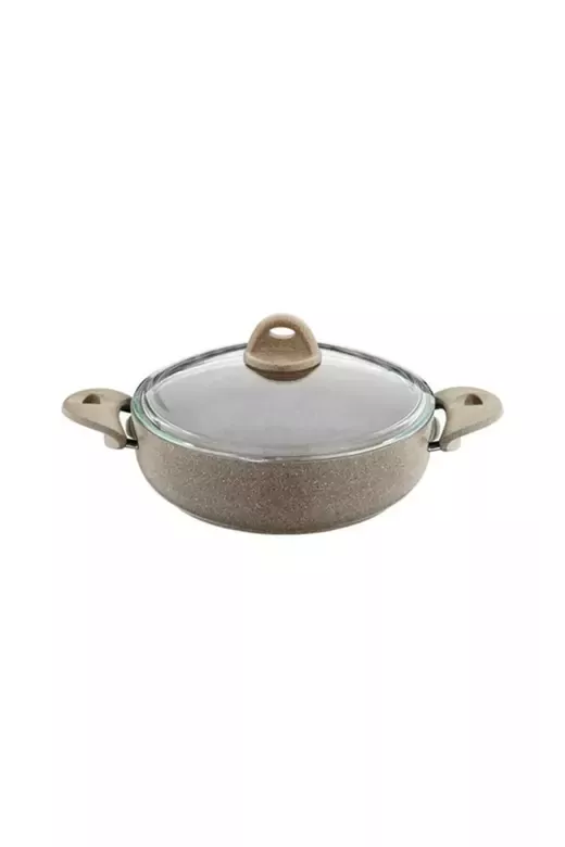 SAFLON 30 CM BASIK GRANİT TENCERE