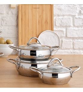 SAFİNOX EVA 3LÜ OMLET SET TEL KULP 16-18-20