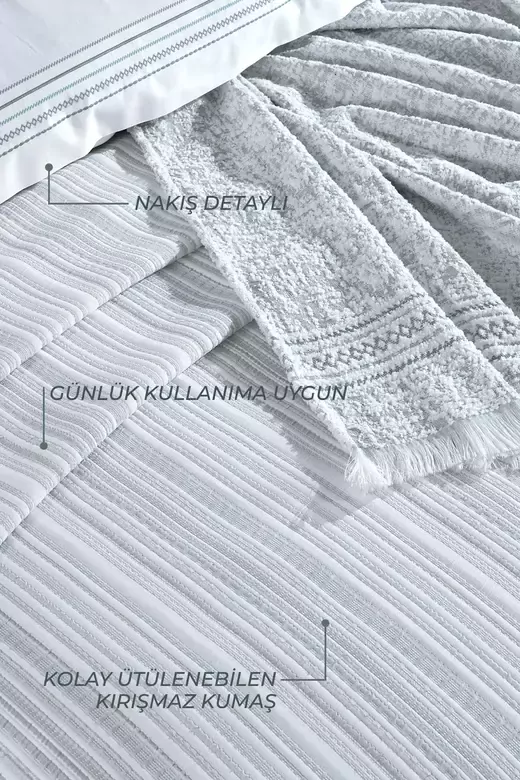 ELART MODERN ÇEYİZ PAKETİ HARMONY YEŞİL (10 PARÇA)