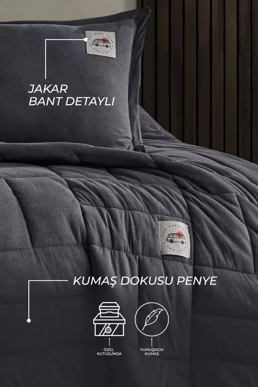 ELART COMFORT SET JOYFUL ANTRASİT ÇİFT KİŞİLİK
