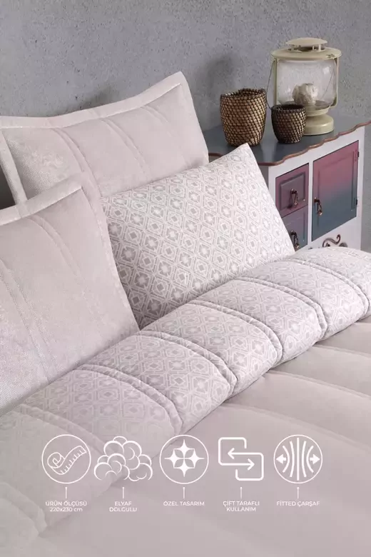 ELART COMFORT SET FANCY EKRU ÇİFT KİŞİLİK