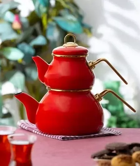 ACAR 12365 QUALİTA ROLY POLY EMAYE ÇAYDANLIK KIRMIZI