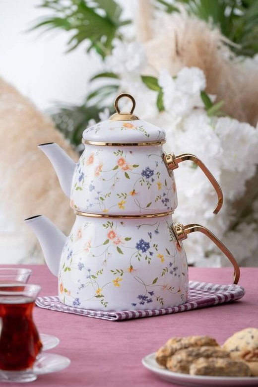 ACAR 6500 QUALİTA-FLOWER ALT-ÜST EMAYE DOROTY ÇAYDANLIK TKM