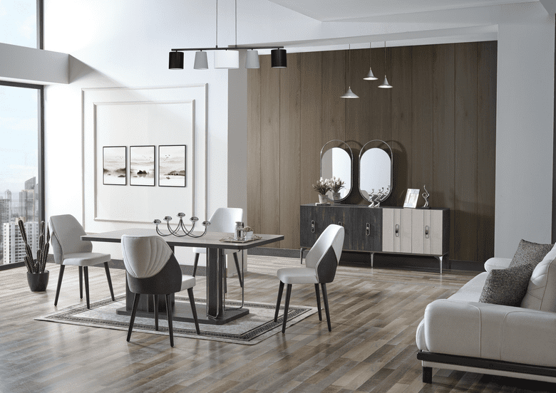 ELİF MOBİLYA nero yemek odası