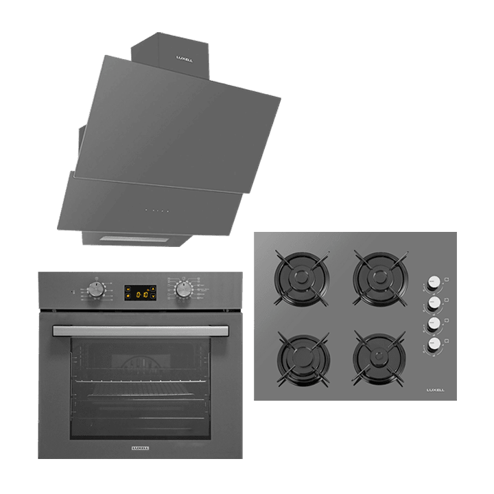LÜXELL GRİ OPAL CAM SET