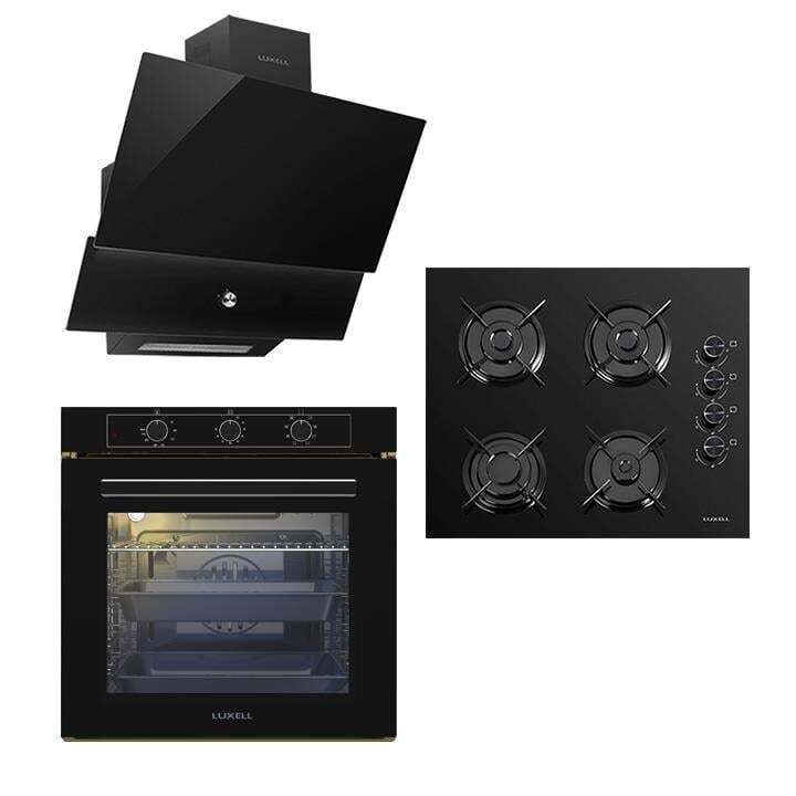 LÜXELL SÜPER KRİSTAL SİYAH CAM SET