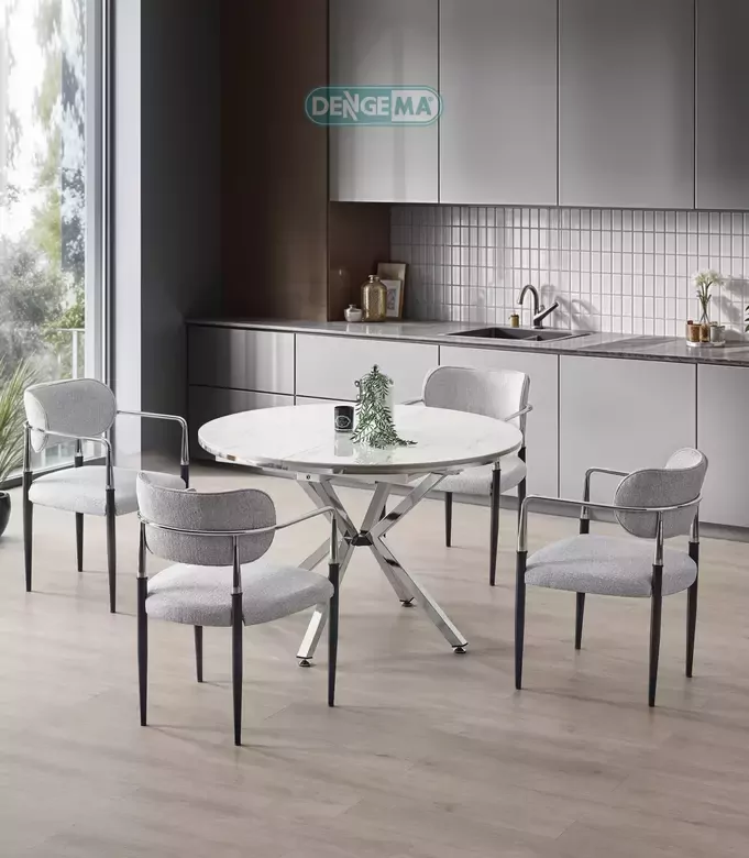 DENGEMA zenitplus 81 marmo/krom masa takımı