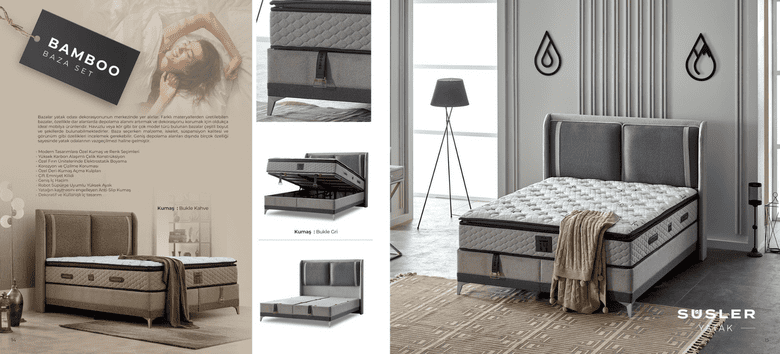 SÜSLER YATAK bamboo baza set