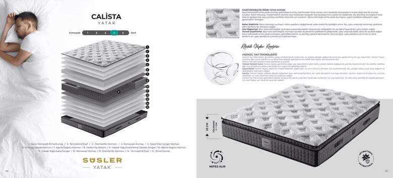 SÜSLER YATAK calista baza set