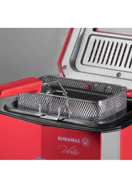 KORKMAZ A486-02 VERTEX FRİTÖZ KIRMIZI